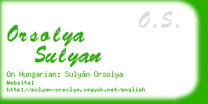 orsolya sulyan business card