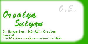 orsolya sulyan business card